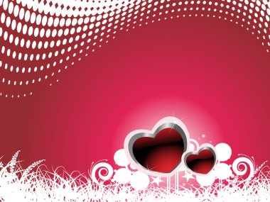 Valentines shining heart, banner44 clipart