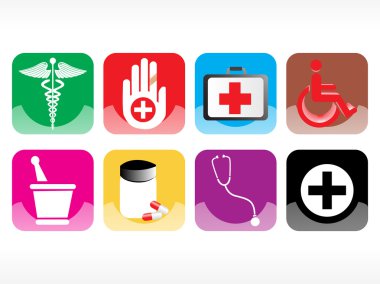 Vector medical icon series clipart