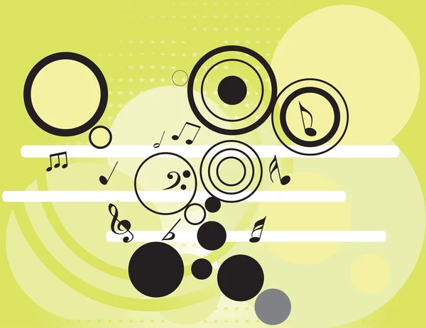 Tunes with circles pattern — Stock Vector