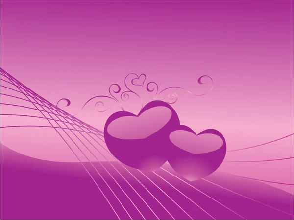 Серце на фіолетовому фоні — стоковий вектор
