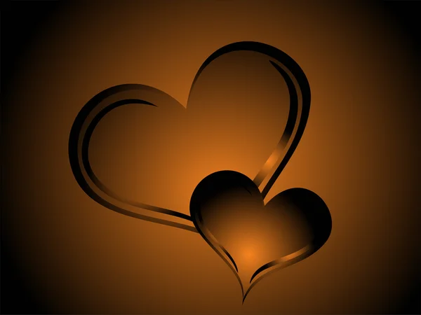 Dva romantické srdce, tapety — Stockový vektor