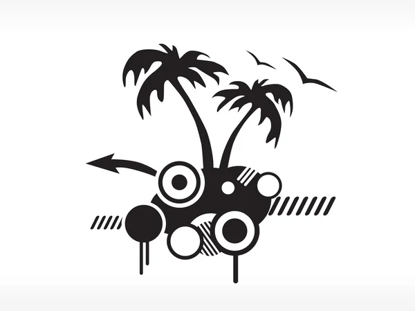 Vektör palmiye ağacı serisi — Stok Vektör