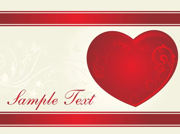 Aşk sunmak için Sevgililer günü kartı — Stockvector