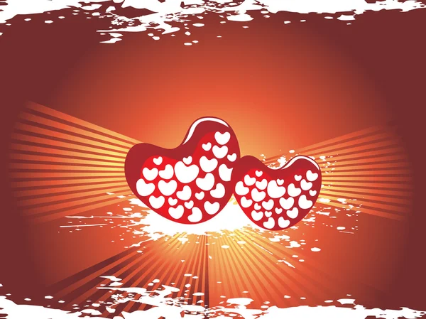 Valentines shining heart, banner41 — Stock Vector