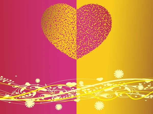 Valentines brillant coeur, bannière 66 — Image vectorielle