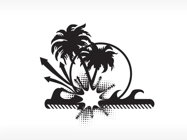 Vektorové palm tree řada — Stockový vektor