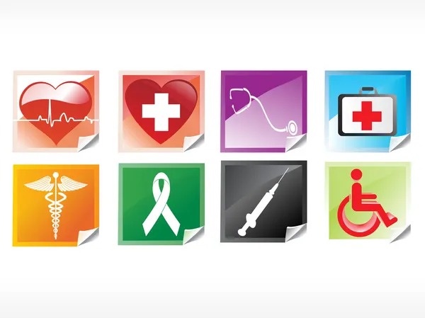 Serie di icone mediche vettoriali — Vettoriale Stock