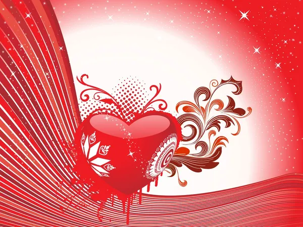 Romantické pozadí pro Valentýna — Stockový vektor