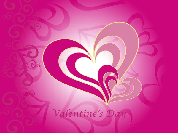 Romantische patroon voor dag van de Valentijnskaart — Stockvector