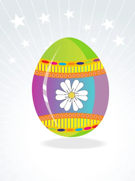 Художній квітковий візерунок великоднє яйце — стоковий вектор