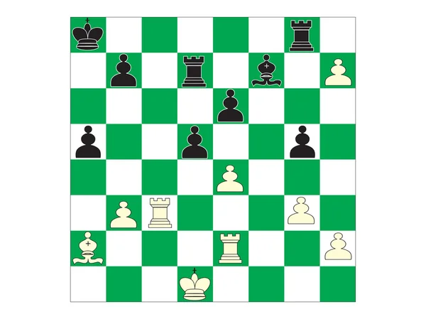 Vector tabuleiro de xadrez e figuras —  Vetores de Stock