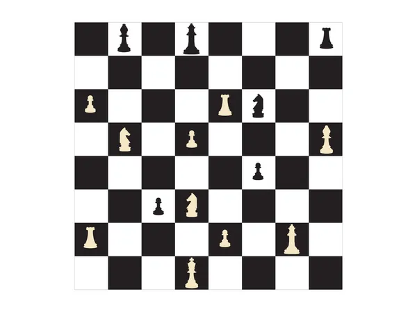 Διάνυσμα σκακιέρα και στοιχεία — Διανυσματικό Αρχείο