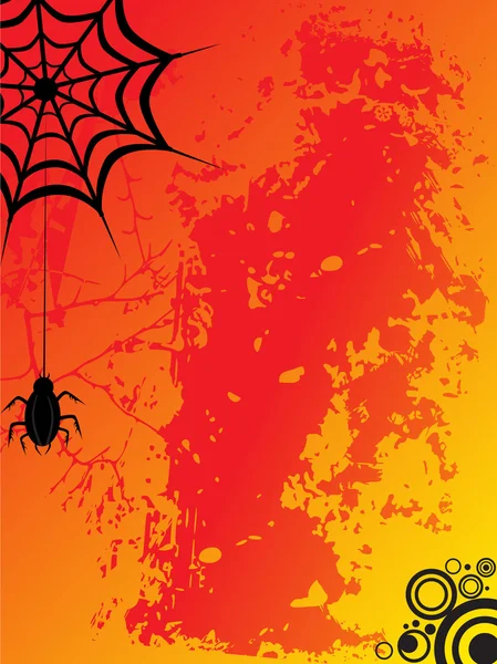 Araignée avec fond grunge — Image vectorielle