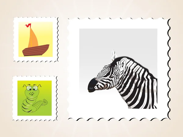Vector ilustración post sellos — Vector de stock