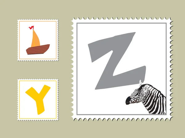 Векторні ілюстрації поштових марок — стоковий вектор