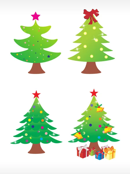 Vektor karácsonyfa ikon készlet — Stock Vector