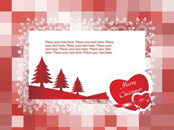 矢量圣诞卡片对你的爱 — 图库矢量图片