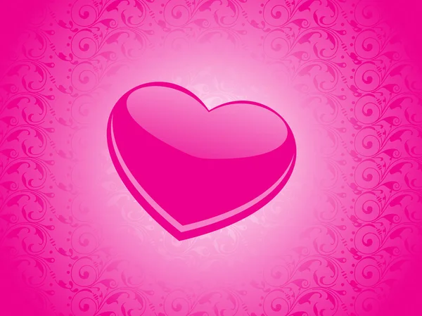 Valentines shining heart, banner61 — Stock Vector
