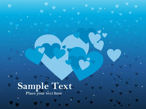 Blue love background — Stock Vector