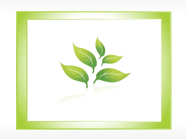 Icono vectorial de hoja verde — Vector de stock