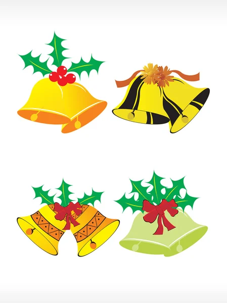 Icona vettoriale di campane di Natale impostato — Vettoriale Stock