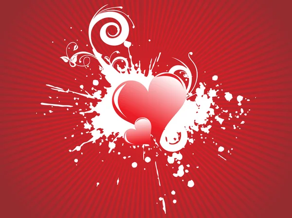 Εικονογράφηση φορέας κόκκινες καρδιές — Διανυσματικό Αρχείο