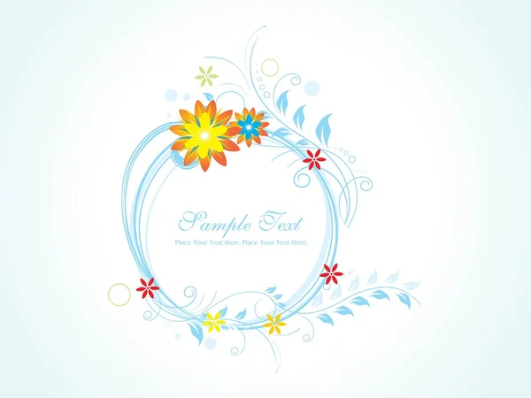 Background with isolated floral frame — Stock Vector