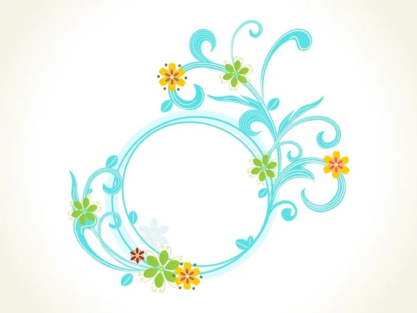 Arrière-plan avec cadre floral isolé — Image vectorielle