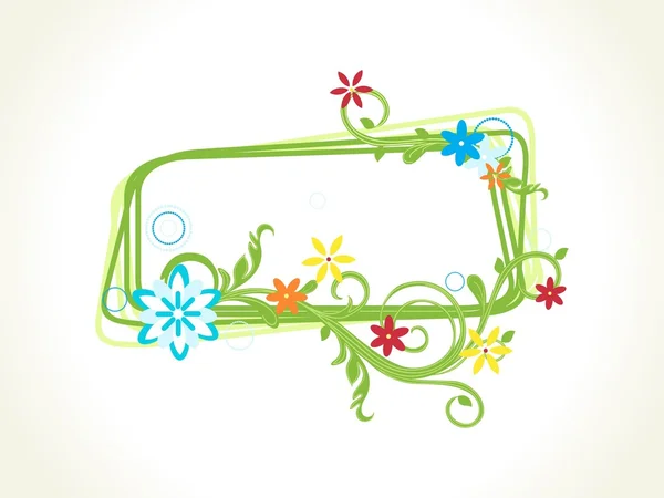 Marco floral decorado con vectores — Vector de stock