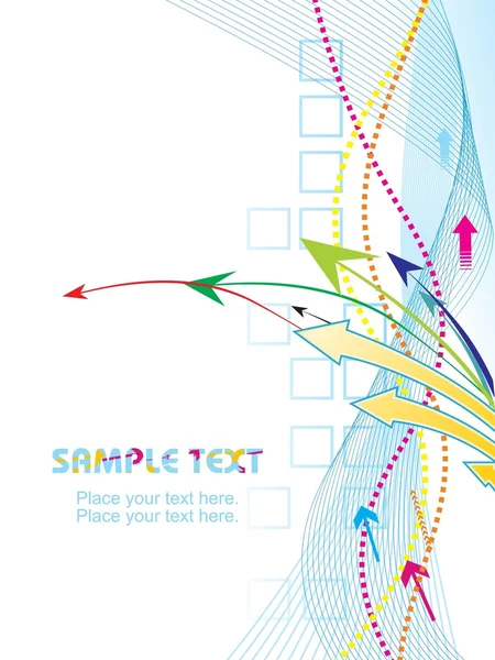 Flèches colorées avec fond — Image vectorielle