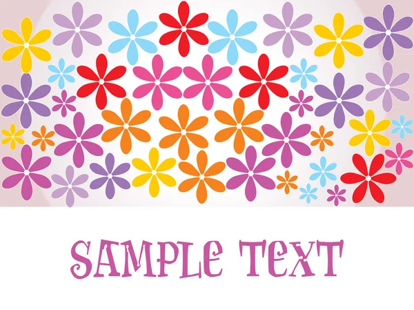 Papier peint motif fleuri coloré — Image vectorielle