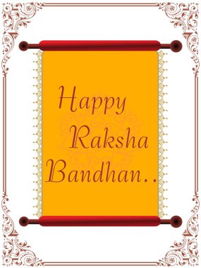 Happy rakshabandhan letterpad clipart