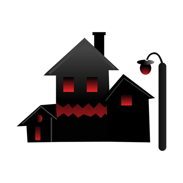 Illustration von Halloween-Haus — Stockvektor