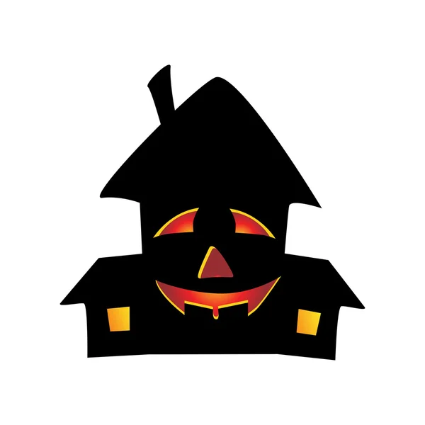 Векторный изолированный дом на Хэллоуин — стоковый вектор