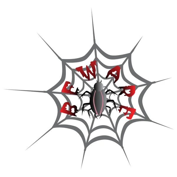 Vektor isolierte Spinne auf dem Hintergrund — Stockvektor