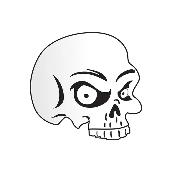 Isolated skull on white background — Stock Vector