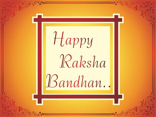 Cartão para rakshabandhan feliz —  Vetores de Stock