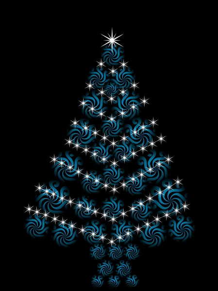与圣诞节树背景 — 图库矢量图片