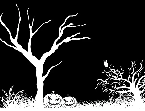 Мертве дерево на чорному фоні — стоковий вектор
