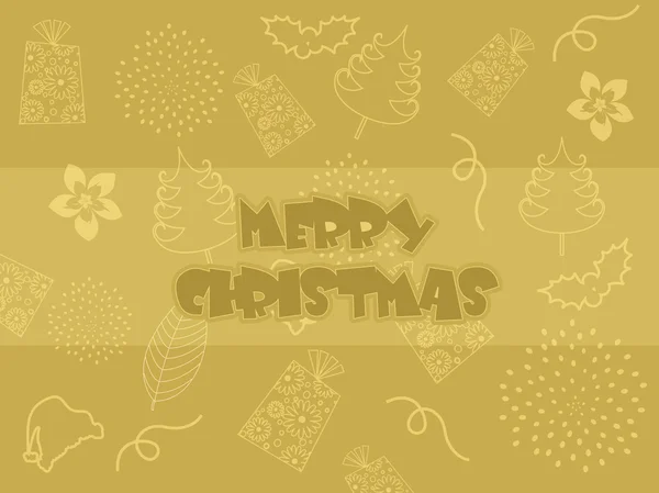 Icônes de Noël avec fond — Image vectorielle
