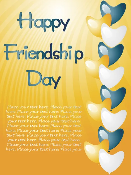 Illustration de la carte de jour de l'amitié — Image vectorielle