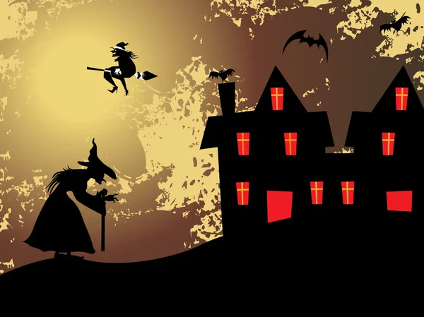 Grungy halloween arka plan, duvar kağıdı — Stok Vektör
