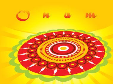 Onam background with creative artwork clipart