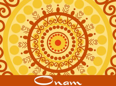 Onam background with artwork clipart