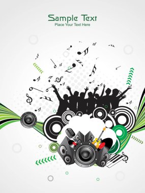 Abstract musical background clipart