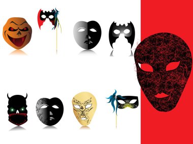 Halloween designer mask clipart