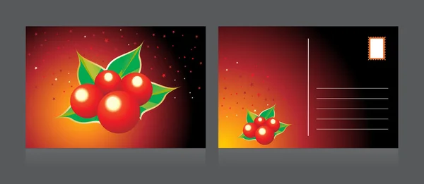Noel günü kartpostal izole vektör — Stok Vektör