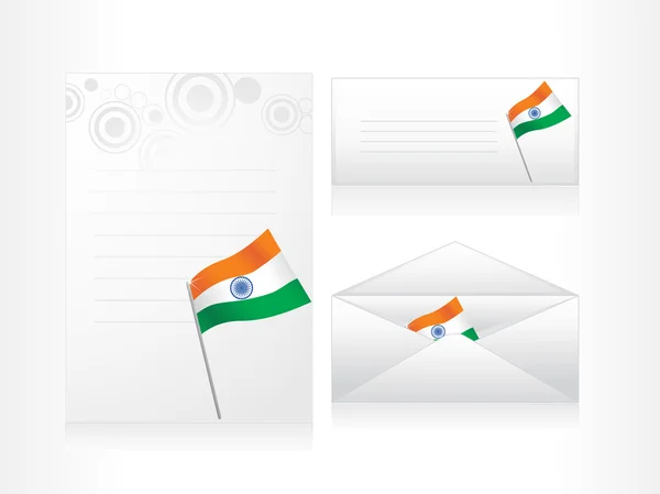 stock vector Illustration of envelop, postcard, latterhead