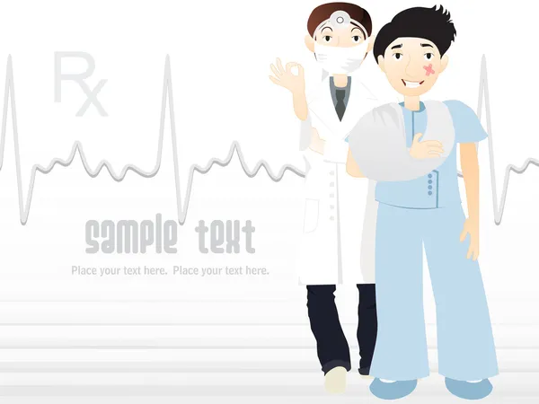 Illustration des antécédents médicaux — Image vectorielle