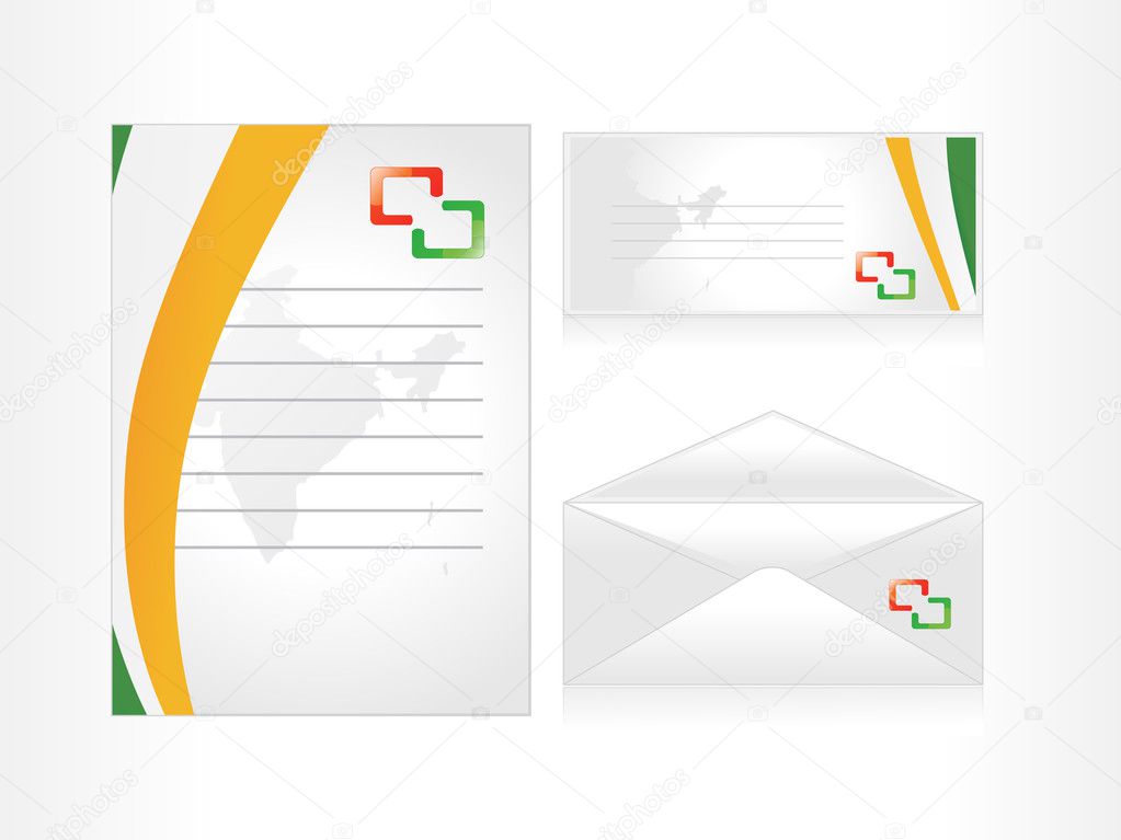 Vector illustration of envelop, postal card